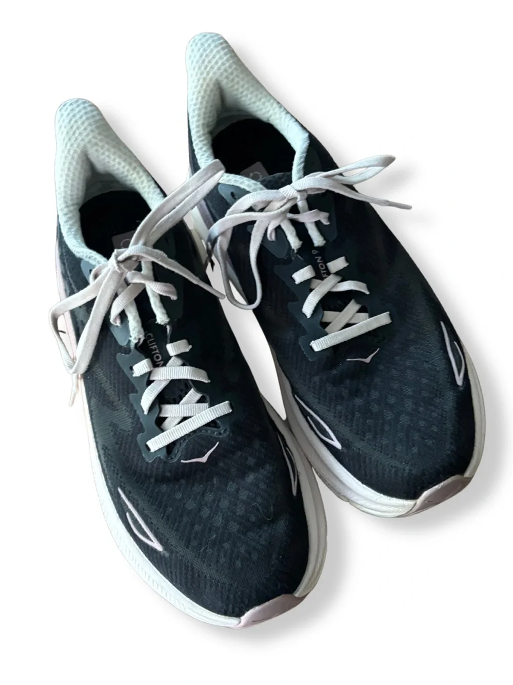 HOKA Clifton 9 Women’s Running Shoes Black Pink US 8.5 Athletic